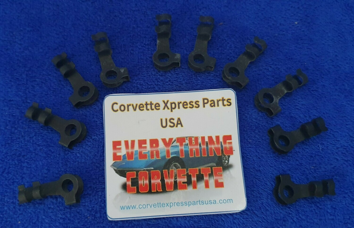 CLIP SET-DOOR LOCK ROD-10 PIECES-68-77 (#E7709) 5A2