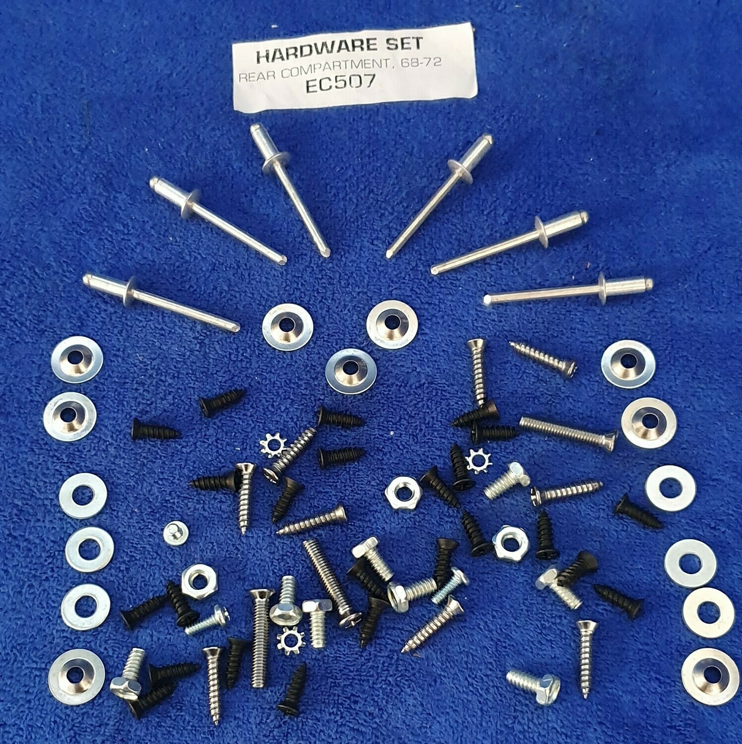 HARDWARE SET-TO INSTALL 3-DOOR RR COMPARTMENT AND MAIN FRAME-68-72 (#EC507) 3D3