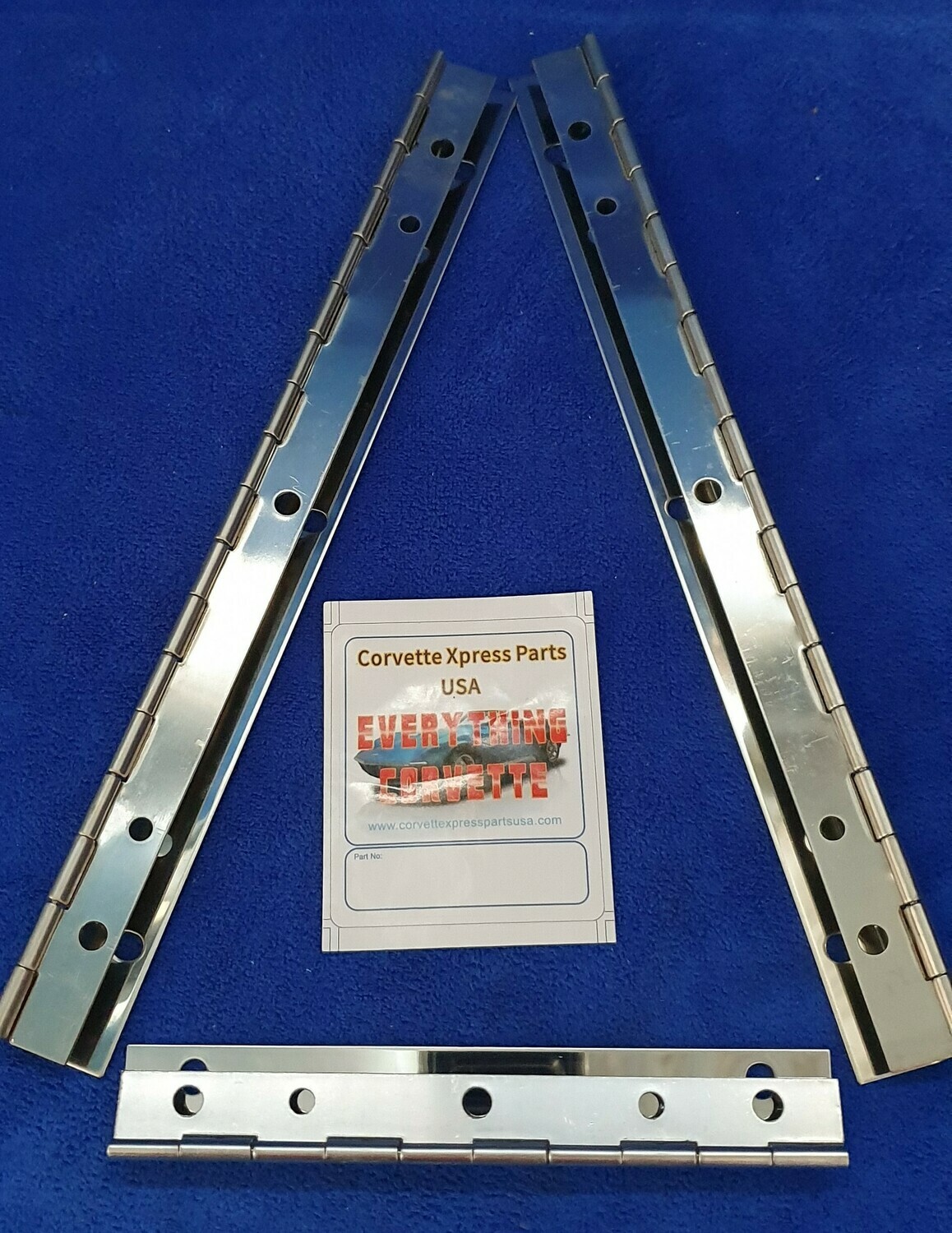 HINGE-REAR COMPARTMENT DOOR-STAINLESS STEEL-3 PIECES-68-79E (#EC326) 3D2