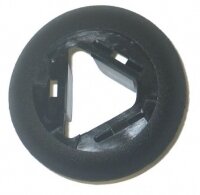 BEZEL-SUNVISOR ROD-BLACK-IN WINDSHIELD HEADER-LEFT-97-04 (#E21363)