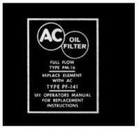 DECAL-OIL FILTER CANISTER INSTRUCTIONS-PF-141-58-67 (#E9568) DECAL-OIL FILTER CANISTER INSTRUCTIONS-PF-141-58-67 (#E9568)