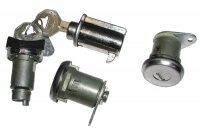 LOCK SET-DOORS, IGNITION AND GLOVE BOX-4 PIECES-64 (#E10804)