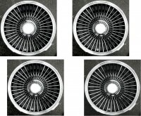 WHEEL SET-ALUMINUM BOLT ON-CENTER BOWTIE CAP NOT INCLUDED-67 (#E15177)