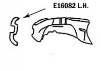 BONDING STRIP-INNER SKIRT-FRONT-PRESS MOLDED-WHITE-LEFT HAND-58-62 (#E16082)