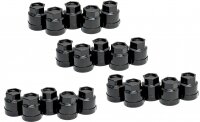 CAP SET-WHEEL-LUG NUT COVER-BLACK-20 PIECES-85-96 (#E6119S)