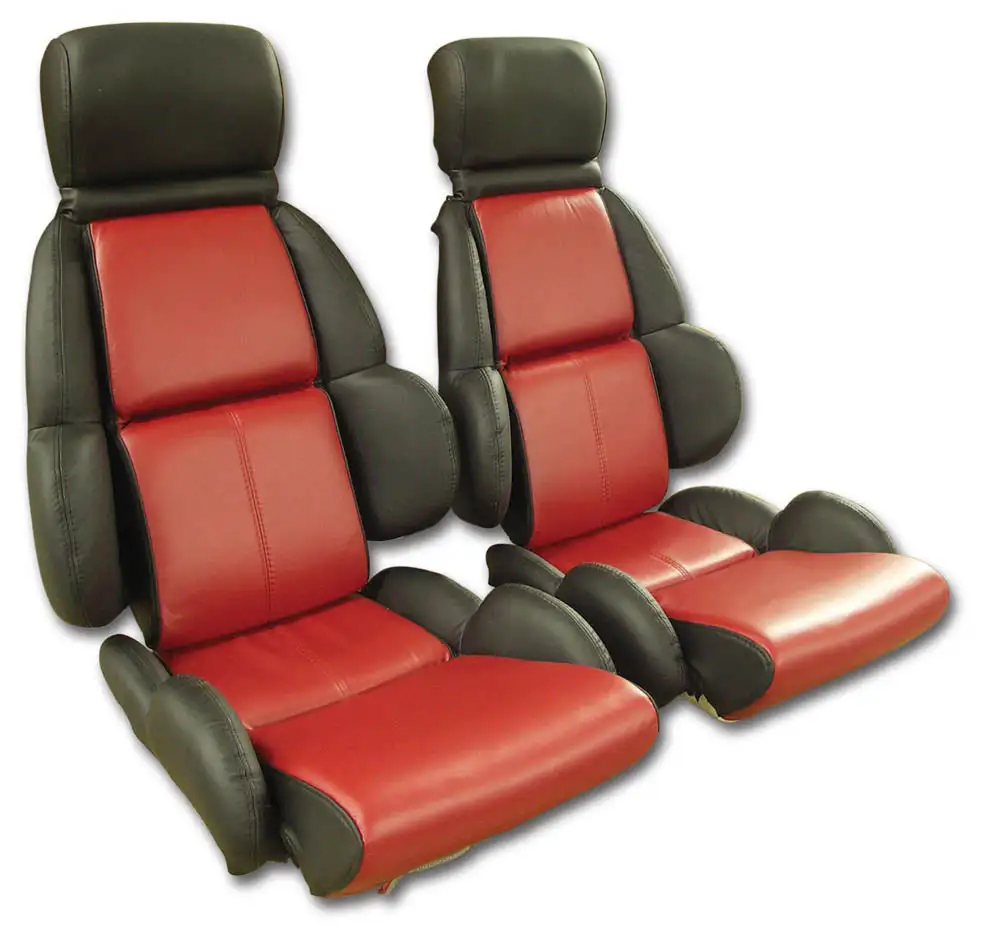 COVER SET SEAT MOUNTED ON FOAM-STARDARD SEAT-LEATHER-TWO TONE-84-88 (#E23593) COVER SET SEAT MOUNTED ON FOAM-STARDARD SEAT-LEATHER-TWO TONE-84-88 (#E23593)