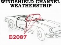 WEATHERSTRIP-WINDSHIELD CHANNEL-USA-56-62 (#E2087)