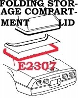 WEATHERSTRIP-HARDTOP-FOLDING STORAGE COMPARTMENT LID-USA-86-96 (#E2307)