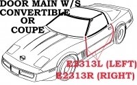 WEATHERSTRIP-DOOR MAIN-COUPE OR CONVERTIBLE-USA-RIGHT-90-96 (#E2313R) 4A3