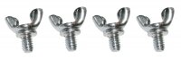 WING NUT SET-IGNITION SHIELD-CHROME-4 PIECE-56-82 (#E1940) 1E1