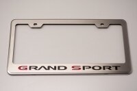 FRAME-LICENSE PLATE-CORVETTE GRAND SPORT LETTERING-STAINLESS STEEL (#E21655)
