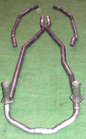 PIPE SET-EXHAUST-304 STAINLESS STEEL-2 INCH-WITH CROSSOVER-57-61 (#E3688)