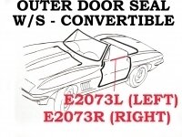 WEATHERSTRIP-OUTER DOOR SEAL-CONVERTIBLE-USA-LEFT-64-67 (#E2073L)