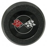 BUTTON ASSEMBLY-HORN-WITHOUT TILT AND TELESCOPIC-BLACK UPPER CORNER FLAG-68 ALL-68-75 (#E6040)  1D1