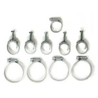 CLAMP SET-HEATER-RADIATOR HOSE-350-W/ AIR CONDITIONING-10 PIECES-71-72 (#E15103)