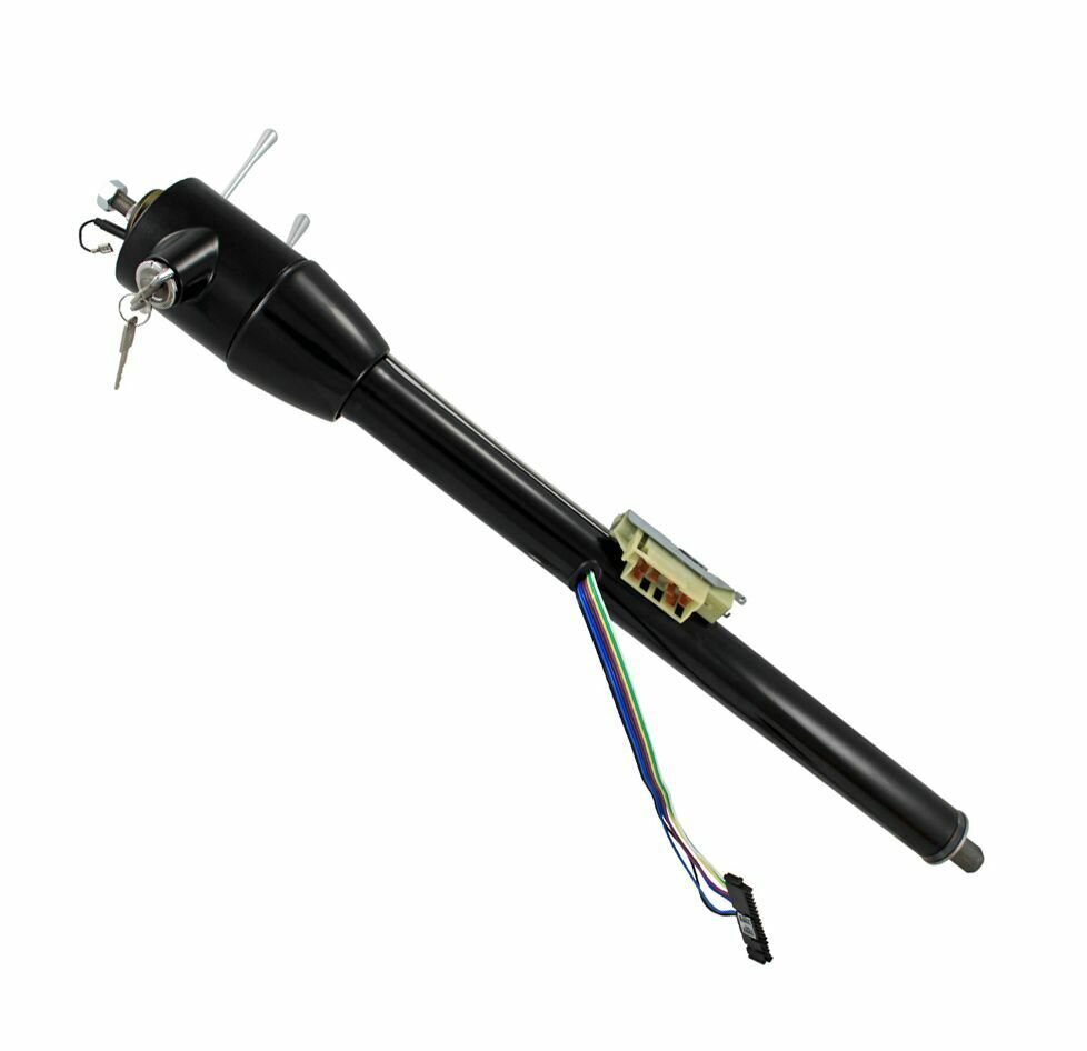 1969-82 C3 CORVETTE TRIM & TILT STEERING COLUMN C/W IGNITION SWITCH & KEY - BLACK POWDERCOAT FINISH E23649 1969-82 C3 CORVETTE TRIM & TILT STEERING COLUMN C/W IGNITION SWITCH & KEY - BLACK POWDERCOAT FINISH E23649