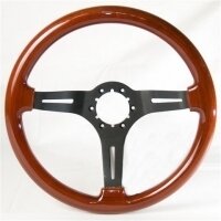 WHEEL-STEERING-MAHOGANY-BLACK 3 SPOKE-WITH TILT AND TELE-EXC 76-69-82 (#E13433) 1AA1
