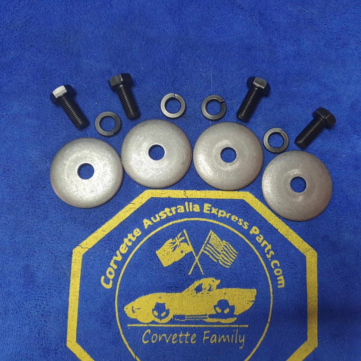 BOLT AND LOCK WASHER SET-UPPER BUSHING RETAINER-4 EACH-63-82 (#E9939) 2D2