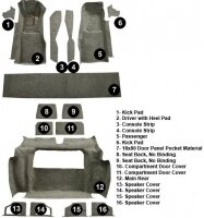 CARPET SET-CUT PILE-WITH PADDING- 82 COLLECTOR EDITION (#E595620)