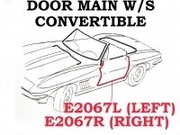 WEATHERSTRIP-DOOR MAIN-CONVERTIBLE-USA-RIGHT-63-67 (#E2067R) 4AA3