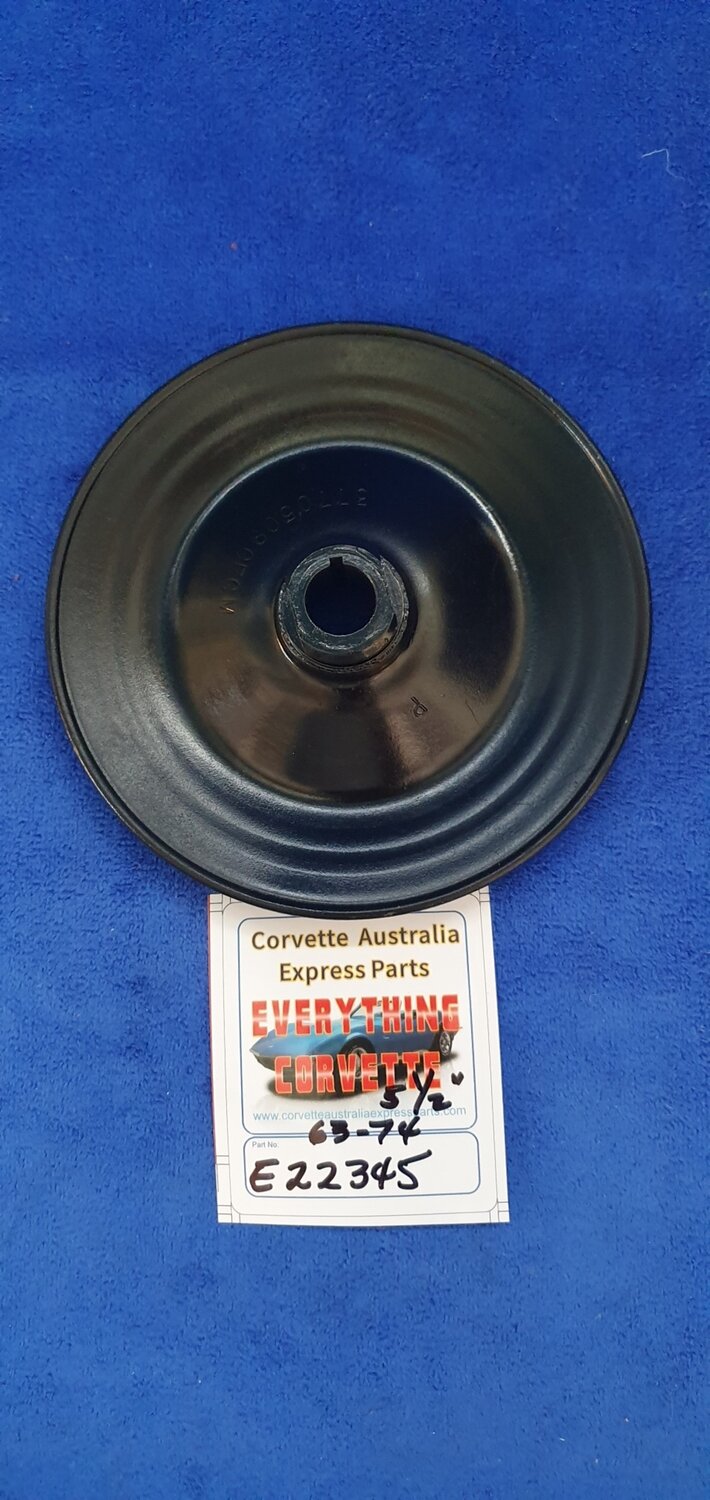 PULLEY-POWER STEERING-SINGLE GROOVE-STAMPED STEEL-PRESS FIT WITH KEYWAY-REPRODUCTION-63-74 (#E22345)  2A3