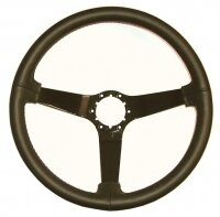 WHEEL-STEERING-COLLECTOR LEATHER-WITH BRONZE PAINTED SPOKES-80-82 (#E8035)