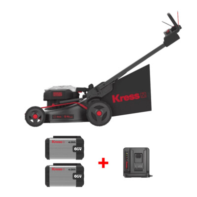 Kress 60V 51cm Cordless Brushless Self-Propelled Lawn Mower KG760E.1 Bundle