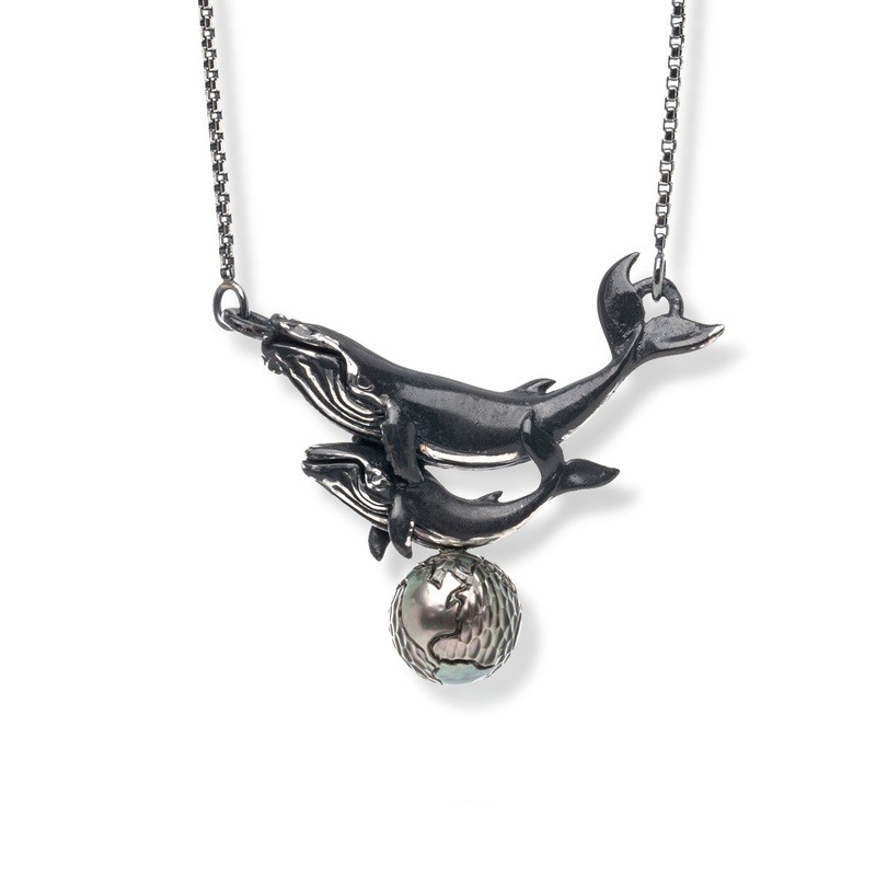 Whale and Baby Pendant from the Galatea Hawaii Collection