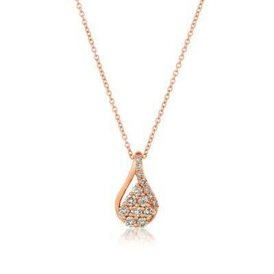 14K Strawberry Gold® Pendant with Nude Diamonds™ 3/8 cts.