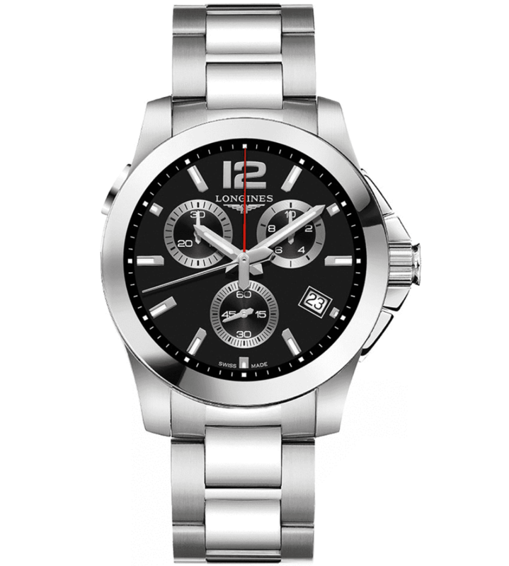 Conquest Chronograph Quartz Black Dial Men's Watch Conquest Chronograph Quartz Black Dial Men's Watch
