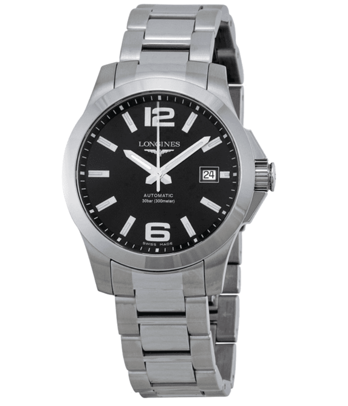 Conquest Black Dial Stainless Steel Men's Watch Conquest Black Dial Stainless Steel Men's Watch