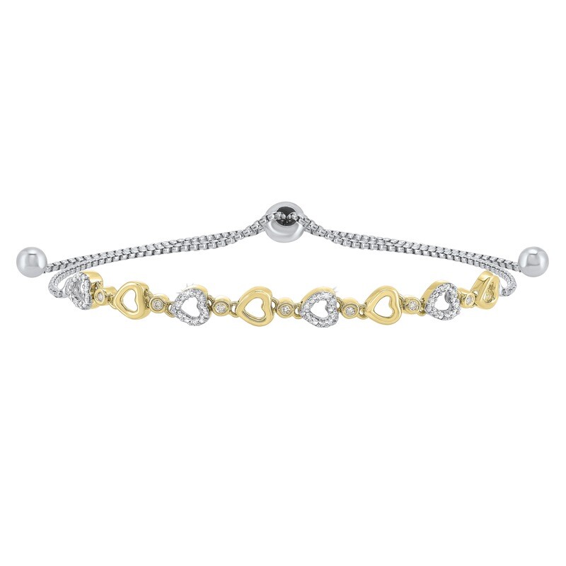 Silver Diamond Bolo Bracelet 1/8 ctw Silver Diamond Bolo Bracelet 1/8 ctw