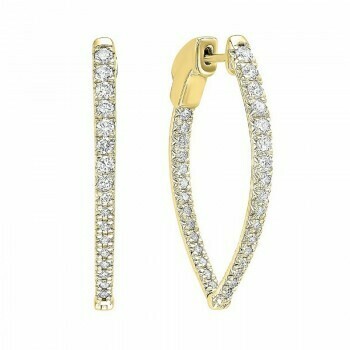 In-Out Diamond Hoop Earrings in 14K Yellow Gold (1 ct. tw.)