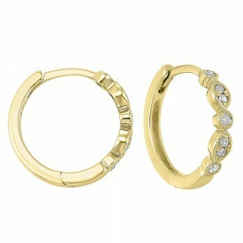 Geometric Diamond Earrings in 14K Yellow Gold (1/7 ct. tw.) Geometric Diamond Earrings in 14K Yellow Gold (1/7 ct. tw.)