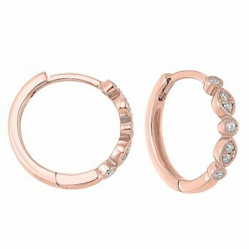 Geometric Diamond Earrings in 14K Rose Gold (1/7 ct. tw.)