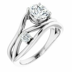 14K White 1 1/8 CTW Lab-Grown Diamond Ring