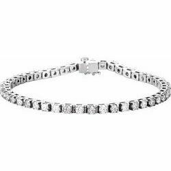 14K White 4 3/4 CTW Lab-Grown Diamond Line 7" Bracelet