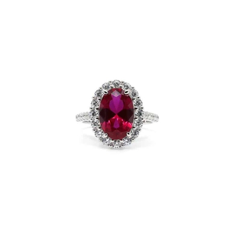 Victoria 04 Ring - Ruby Red