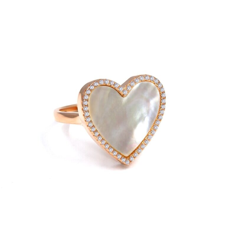House of Cards Ring in Mother of Pearl