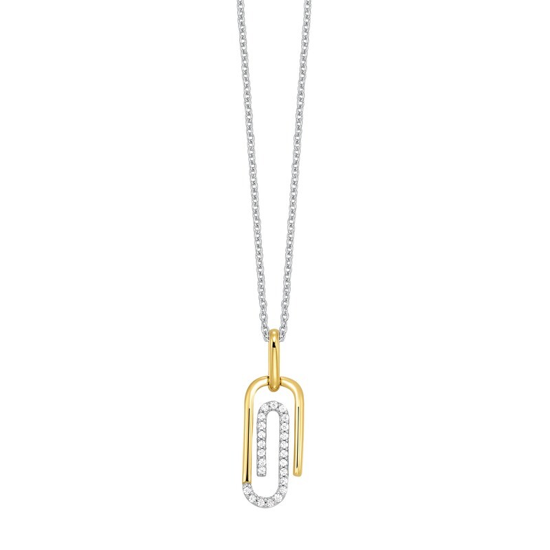 10KT Yellow Gold & Diamond Stunning Neckwear Pendant - 1/10 ctw