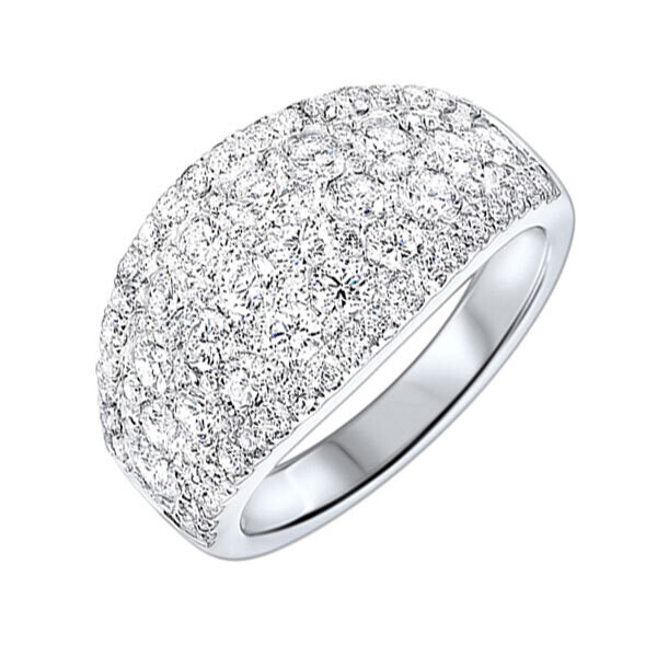 14KT White Gold & Diamond Baguettes Fashion Ring - 2-1/4 ctw
