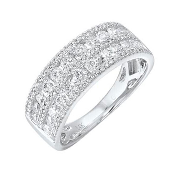 14KT White Gold & Diamond Sparkle Fashion Ring - 1 ctw 14KT White Gold & Diamond Sparkle Fashion Ring - 1 ctw