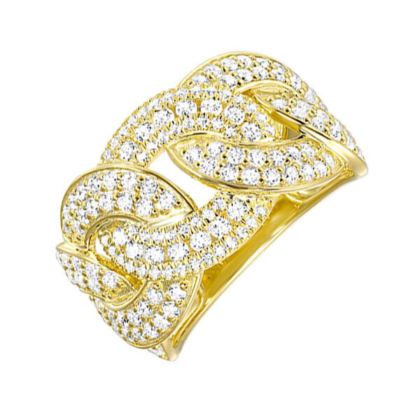 10KT Yellow Gold & Diamond Sparkle Fashion Ring - 1 ctw