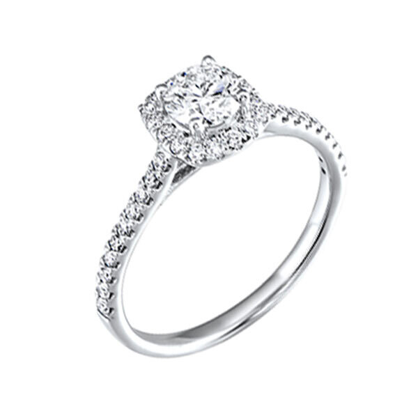 14KT White Gold & Diamond Sparkle Fashion Ring - 7/8 ctw