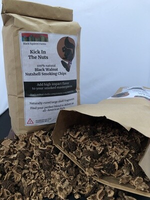 5 lbs "Kick In The Nuts" Black Walnut
Nutshell BBQ Smoking Chips