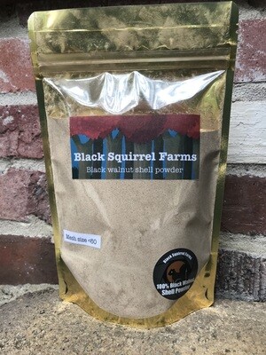 Black walnut shell powder and grit (8 oz)