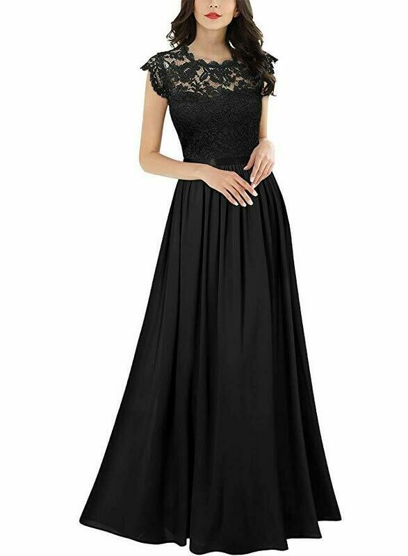 Miusol Women&#39;s Formal Floral Lace Evening Party Maxi Dress