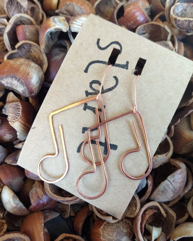 Copper Music Notes