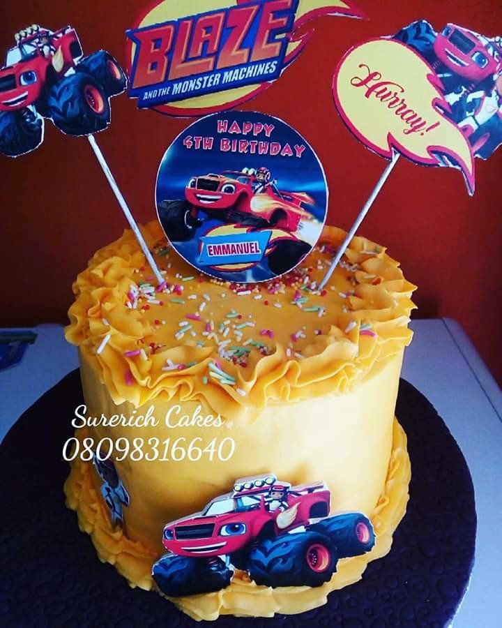 Buttercream Cake Blaze And The Monster Machine