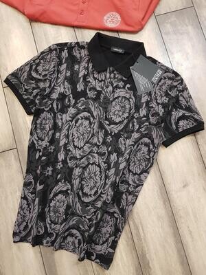 Versace Premium Quality Lycra Collar Neck Half Sleeve Men’s Polo T-Shirts - 53 Pc